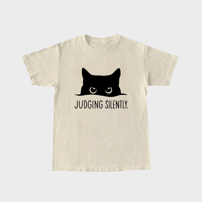 Judging Silently Cat T-Shirt
