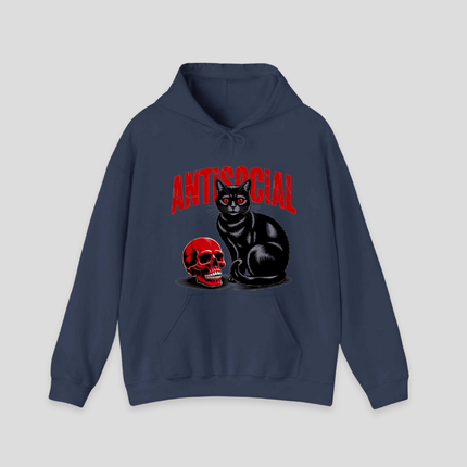 Antisocial Black Cat Hoodie