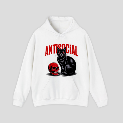 Antisocial Black Cat Hoodie