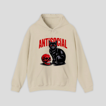 Antisocial Black Cat Hoodie